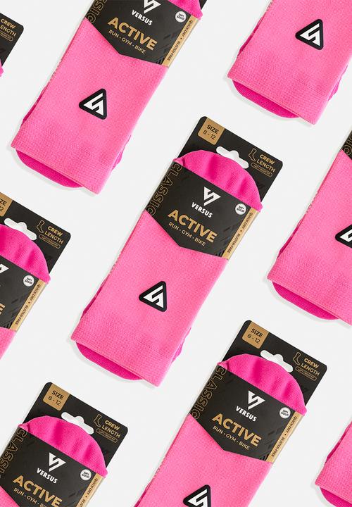 Versus - Classic Active Crew Tab Socks - Pink