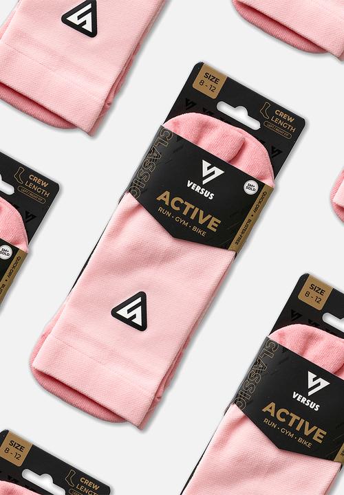 Versus - Classic Active Crew Tab Socks - Pastel Pink