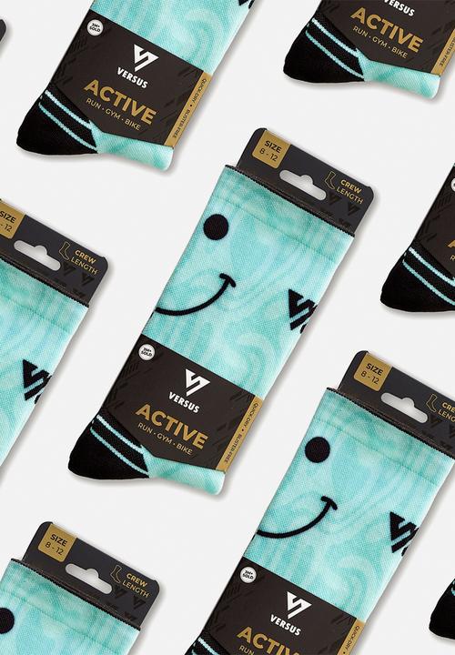 Versus - Bubblegum Smile Active Crew Socks - green