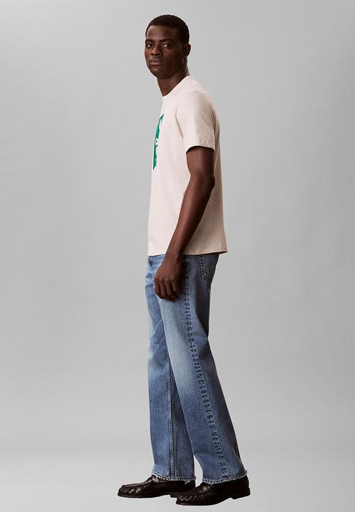 Calvin Klein - Box Logo T-Shirt - Oatmeal