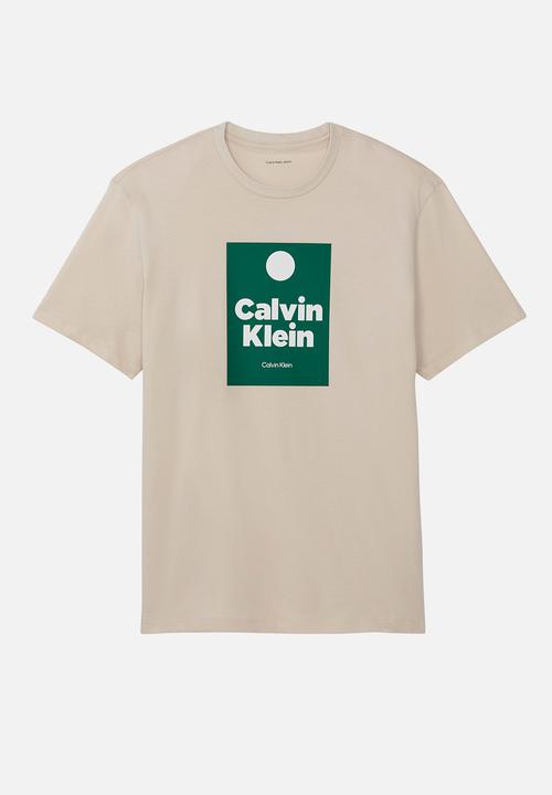 Calvin Klein - Box Logo T-Shirt - Oatmeal