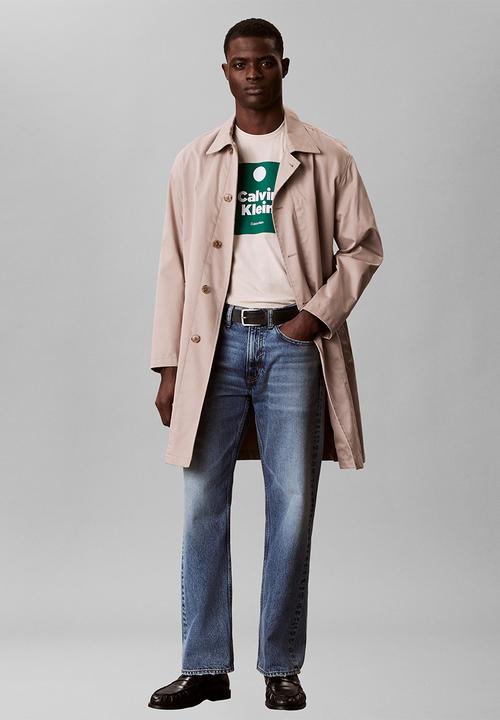 Calvin Klein - Box Logo T-Shirt - Oatmeal