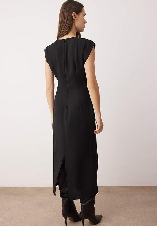 Trendyol - Accessory Detail Midi Dress - Black