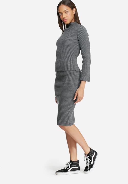 dailyfriday - Ribbed tube skirt