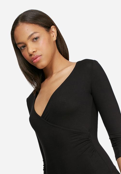 dailyfriday - Wrap V-neck bodysuit