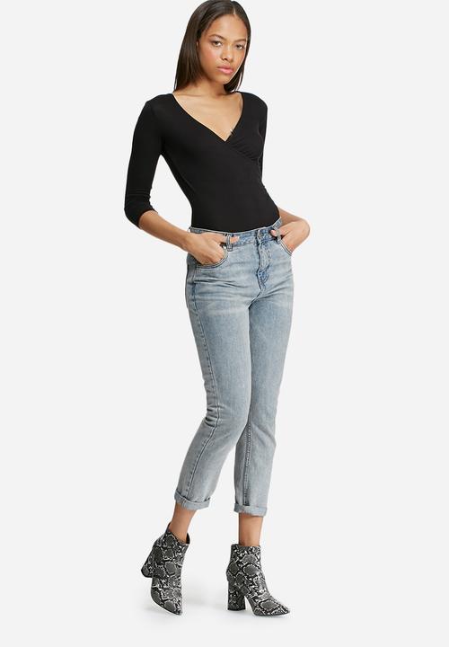 dailyfriday - Wrap V-neck bodysuit