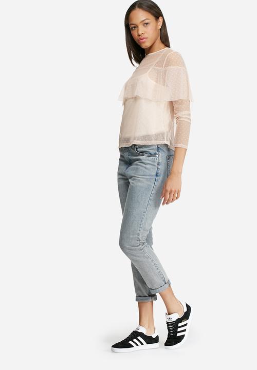 dailyfriday - Mesh frill blouse