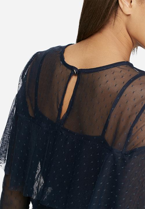 dailyfriday - Mesh frill blouse