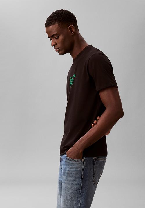 Calvin Klein - Retro Logo Crew Neck T-Shirt - Black