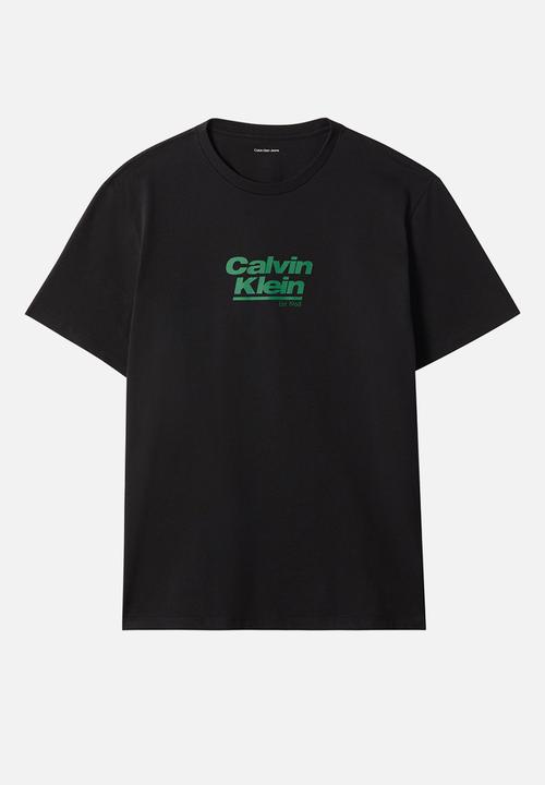 Calvin Klein - Retro Logo Crew Neck T-Shirt - Black