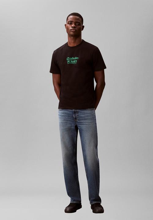 Calvin Klein - Retro Logo Crew Neck T-Shirt - Black