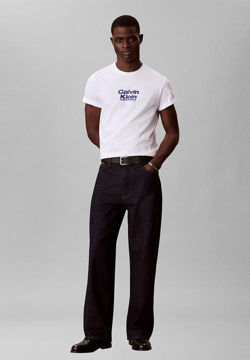 Calvin Klein - Retro Logo Crew Neck T-Shirt - Bright White