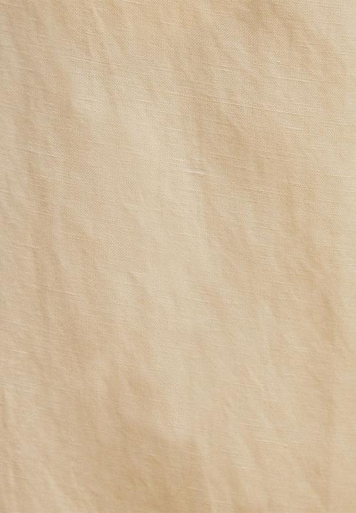 Forever New - Matilda linen blend wide leg pants in butter yellow set