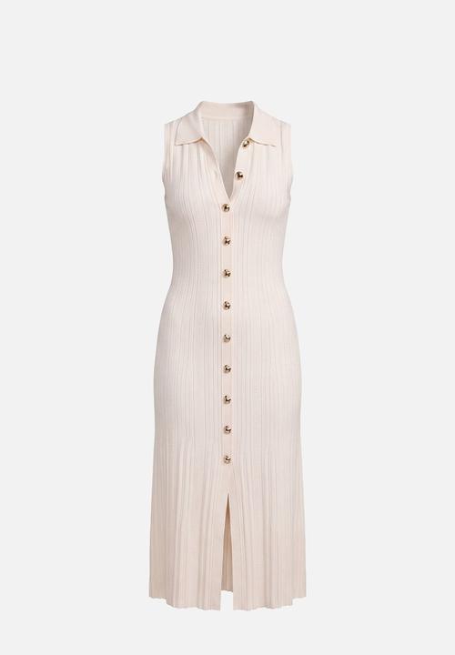 Forever New - Melanie knit midi dress in cream