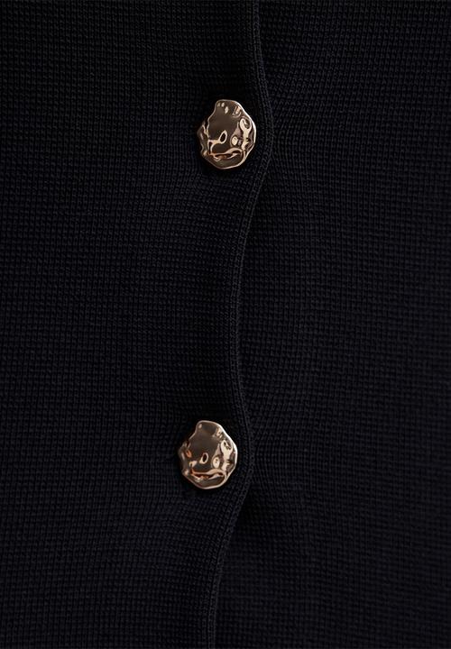 Forever New - Esther button detail knit top in black