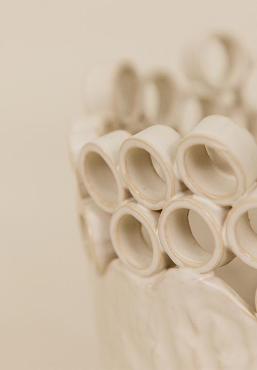 Noha - Cypra Medium Vase - Cream
