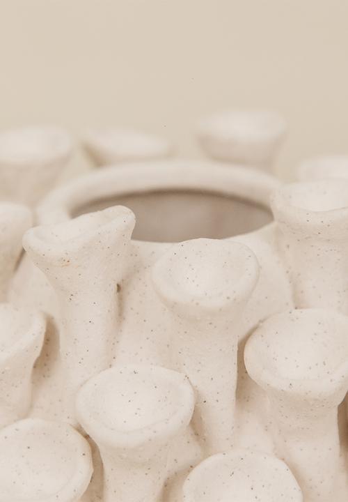 Noha - Kora Vase Small - White