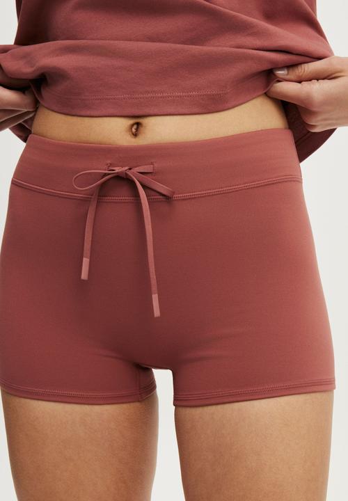 Cotton On - Ultra Soft Tie Front Micro Short - Emberdust1