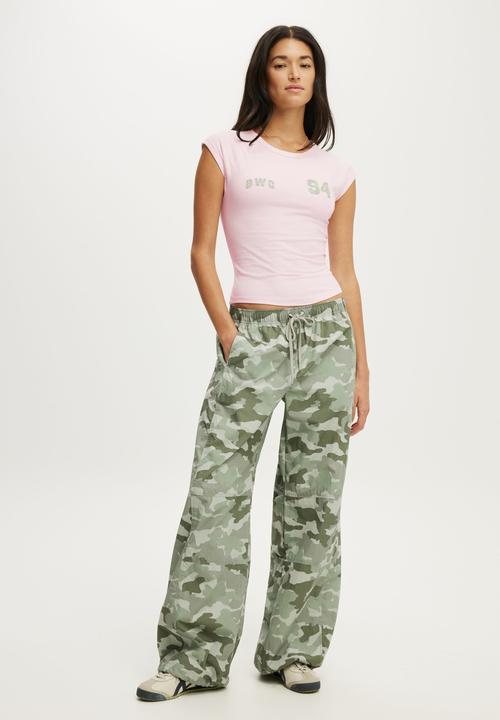 Cotton On - Active Cap Sleeve Tee - Cherry Dream