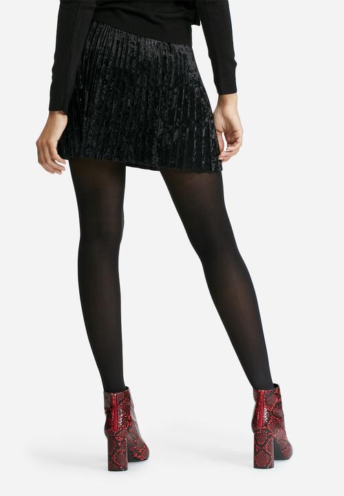 dailyfriday - Velvet pleated mini skirt