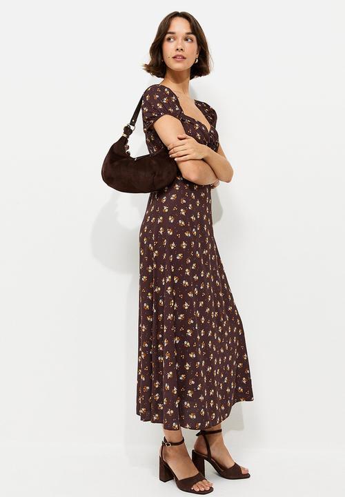 New Look - Maid midi - brown ditsy