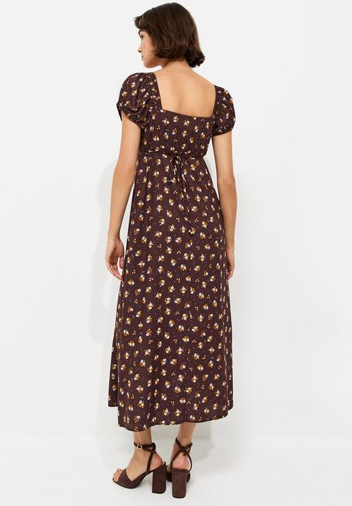 New Look - Maid midi - brown ditsy