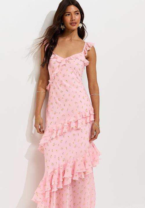 New Look - Vintage rose ruff maxi - pink