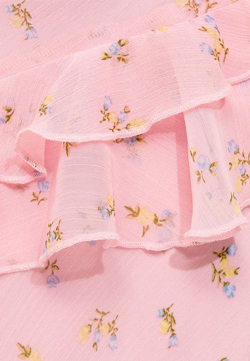New Look - Vintage rose ruff maxi - pink