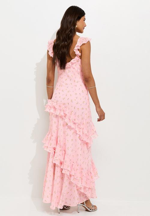 New Look - Vintage rose ruff maxi - pink
