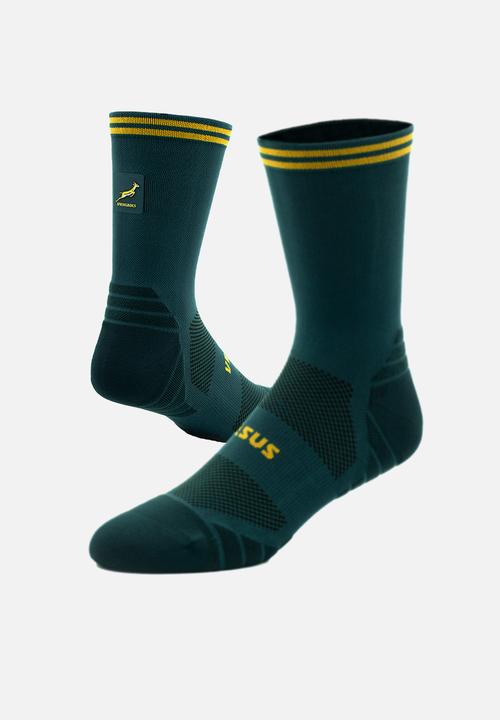 Versus - Springboks Rugby Active Crew Tab Socks - green