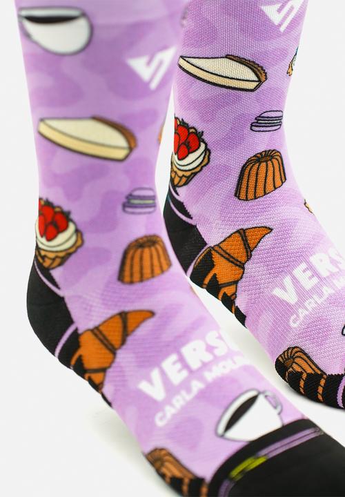 Versus - Friday Pastry Club Active Crew Socks - purple