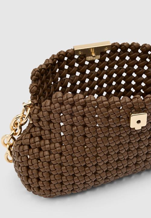 Forever New - Teagan weave chain bag in chocolate