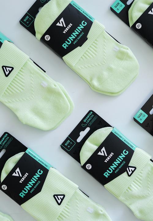 Versus - Running Quarter Socks - Lime