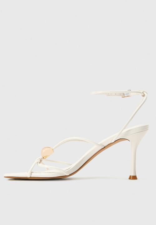 Forever New - Summer strappy metal trimmed heeled sandal in ivory