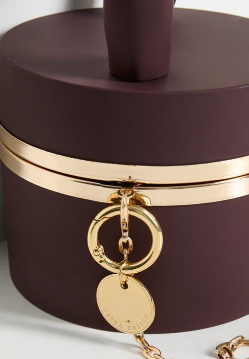 Tessa Design - Cylinder Vanity Bag-Burgundy