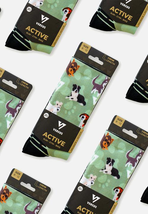 Versus - Dogs 2.0 Active Crew Socks - green