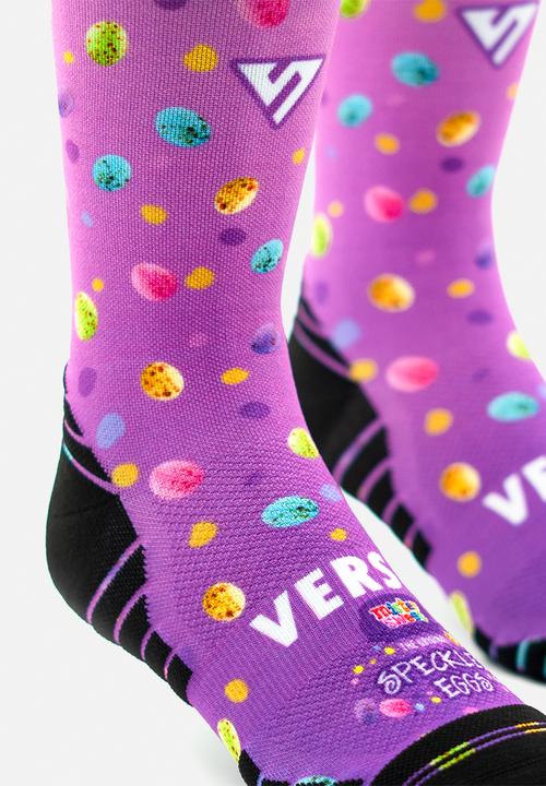 Versus - Speckled Eggs Active Crew Socks - purple