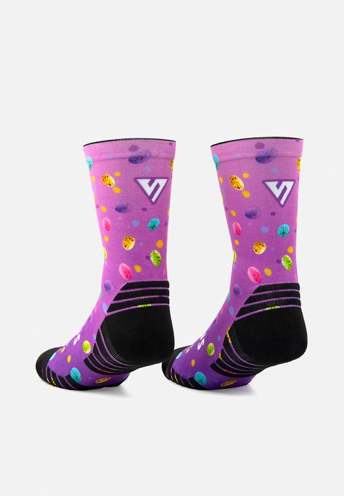 Versus - Speckled Eggs Active Crew Socks - purple