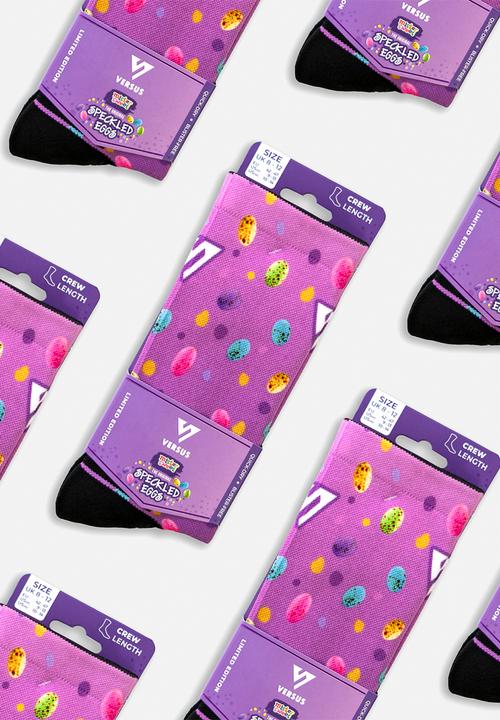 Versus - Speckled Eggs Active Crew Socks - purple