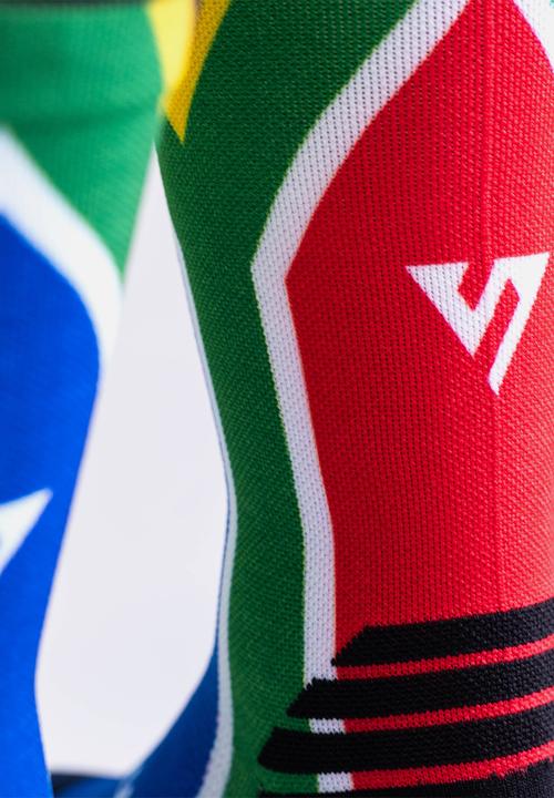 Versus - South Africa Flag Active Crew Socks - multi
