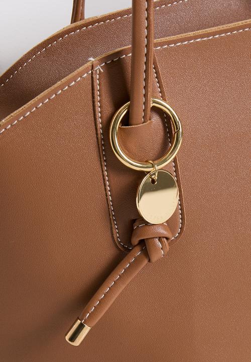 Tessa Design - Taya Tote With Tie Straps - Brown