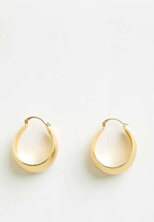 Tessa Design - Posy Wide Hoop Earrings - Gold