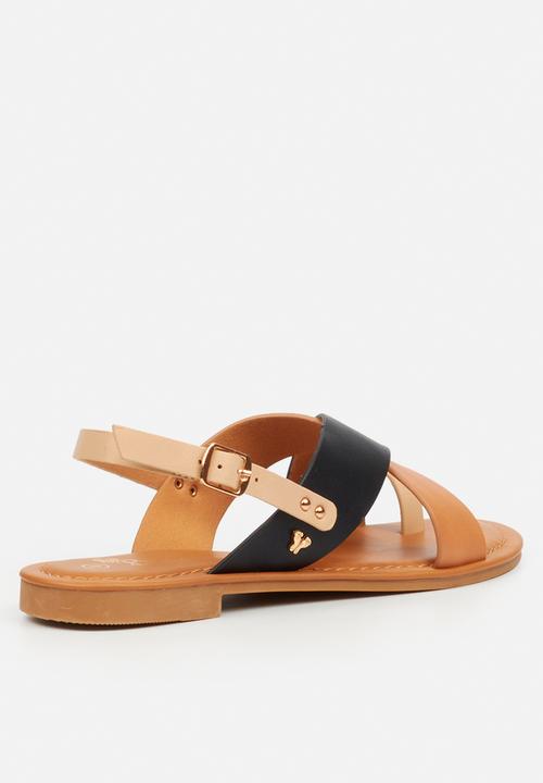 Butterfly Feet - Palms 2 slingback sandal - black