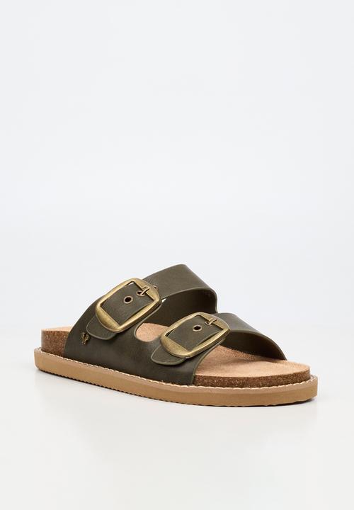 Butterfly Feet - Charli 1 big buckle sandal - olive