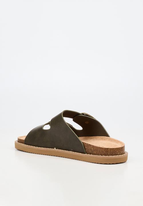 Butterfly Feet - Charli 1 big buckle sandal - olive