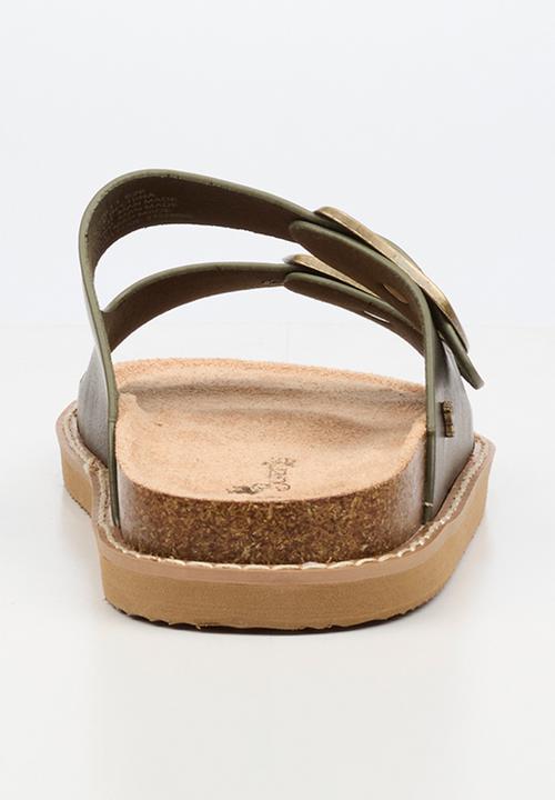 Butterfly Feet - Charli 1 big buckle sandal - olive