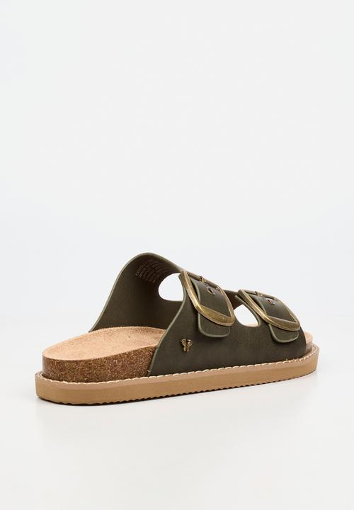 Butterfly Feet - Charli 1 big buckle sandal - olive