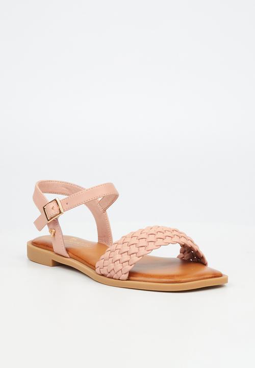 Butterfly Feet - Dorey 4 woven ankle strap sandal - pink
