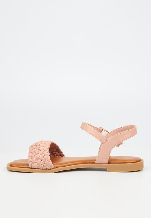 Butterfly Feet - Dorey 4 woven ankle strap sandal - pink