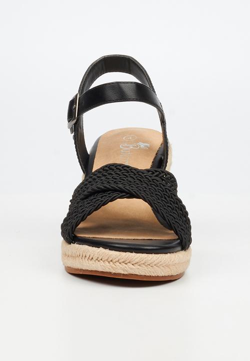 Butterfly Feet - Escada 2 espadrille wedge heel - black